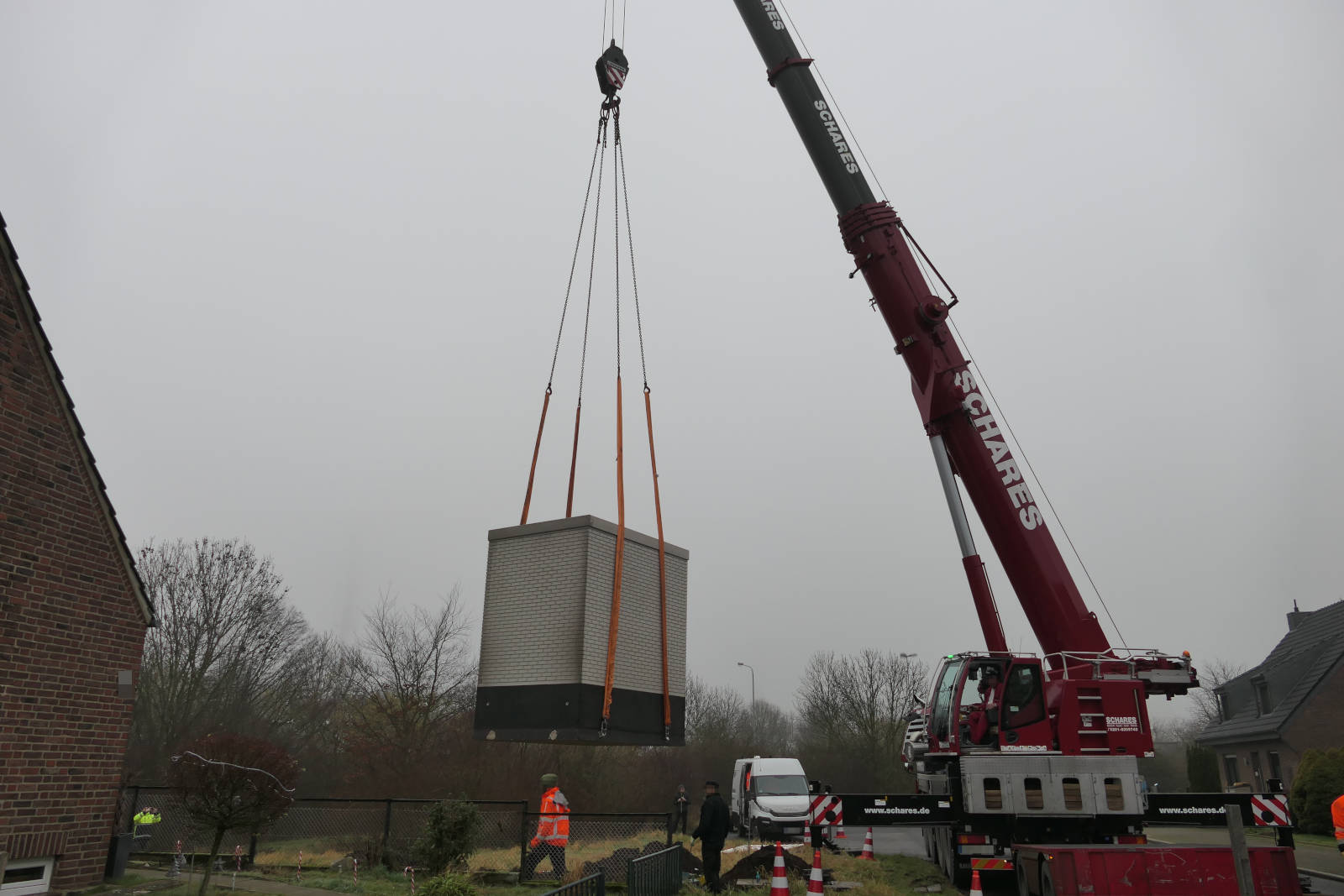 14.01.2022: Aufbau PoP - Über dem Standort