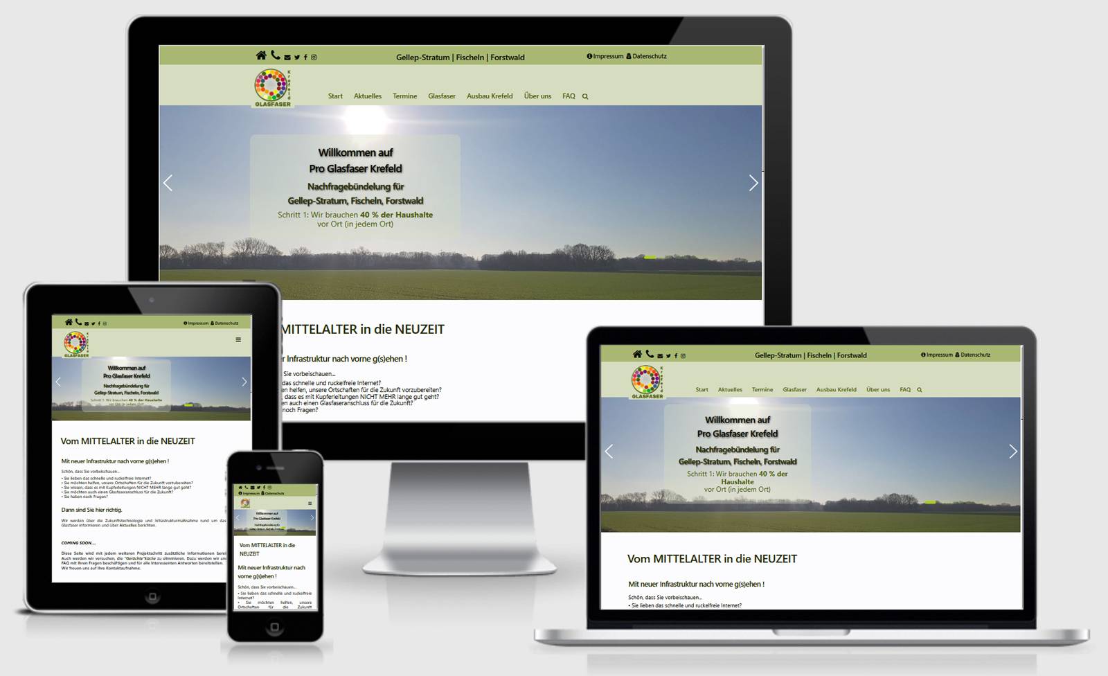 WEBSEITE zum Ausbau vom GLASFASER