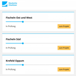 11.08.2021: Nachfragebündelung beendet. Nun sind Oppum und Fischeln (Ost&West) in der Prüfung.