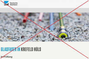 28.09.2021: Kein privatwirtschaftlicher Ausbau in Krefeld Hüls