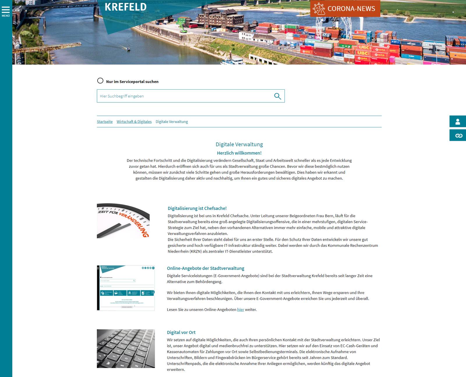 [PRESSE] STADTVERWALTUNG BAUT ONLINE-ANGEBOTE AUS