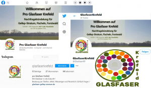 Socialmedia: Facebook Gruppe für den persönlichen Austausch rund um das Thema Glasfaser für Krefeld