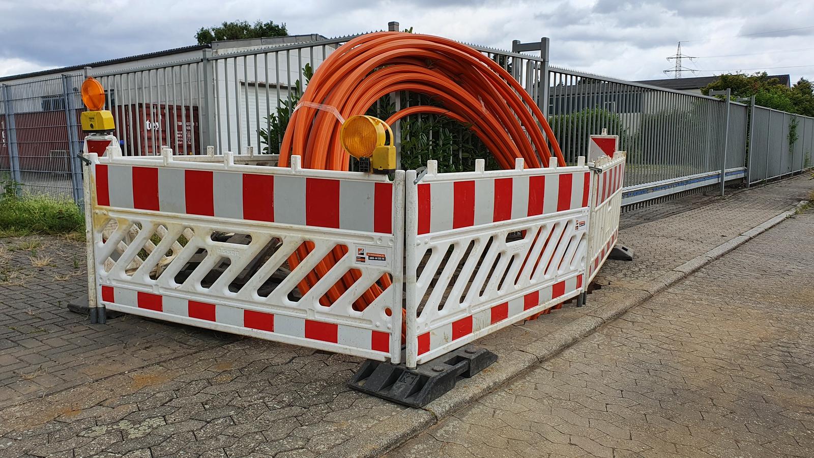 Baustelle Gelleper Str. im Gewerbegebiet Nord