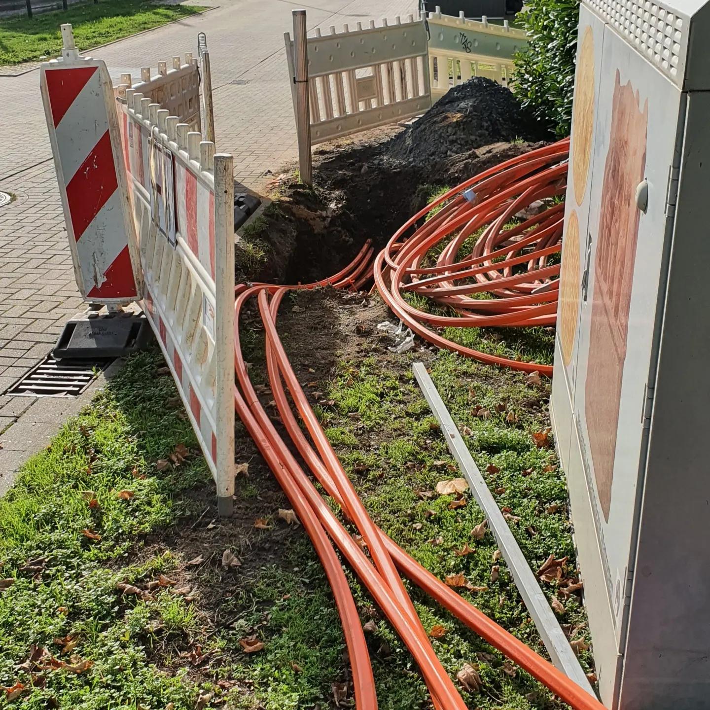 Baustelle Gelleper Str. im Gewerbegebiet Nord