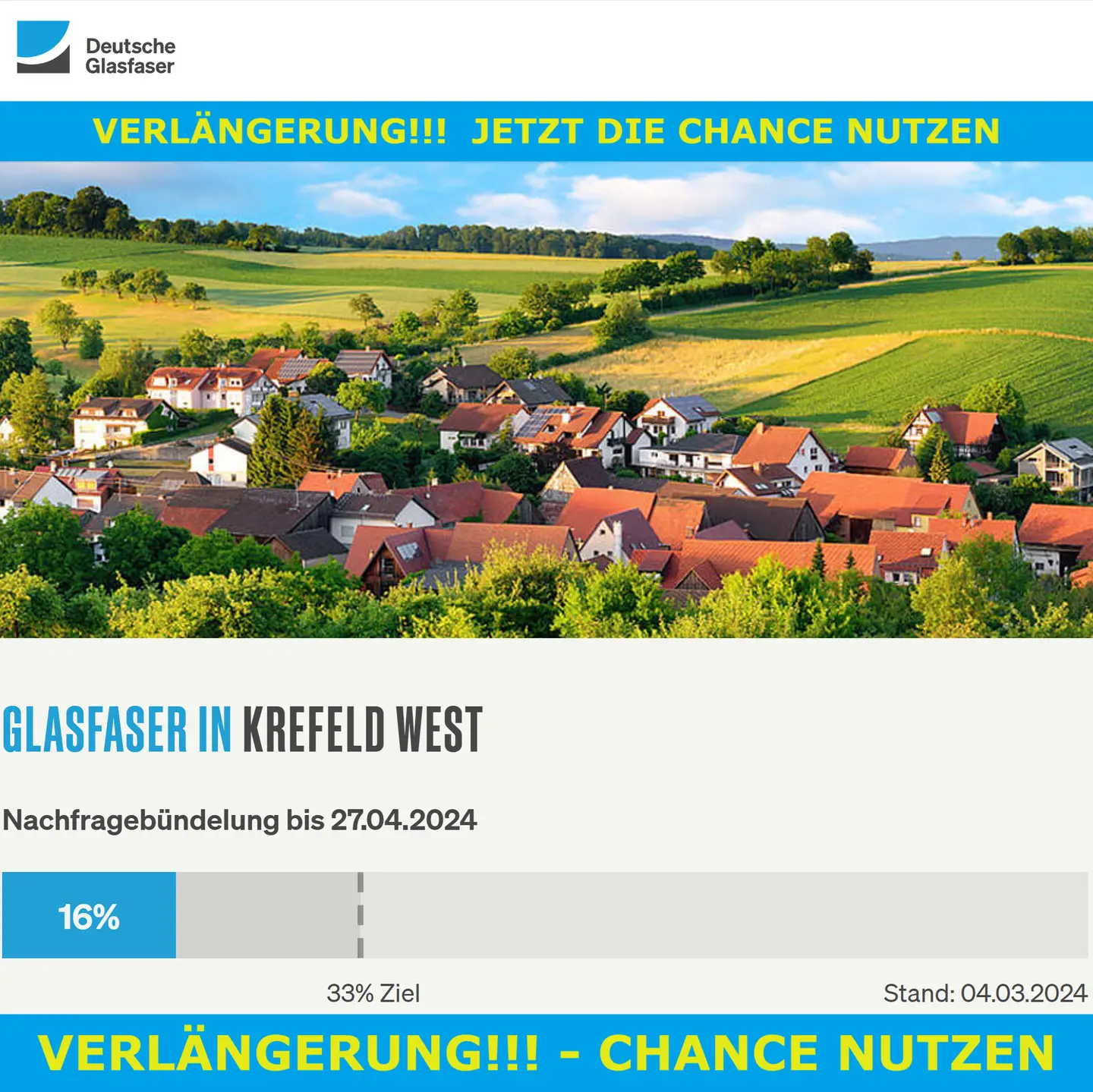 Weiter Chance auf Glasfasernetz