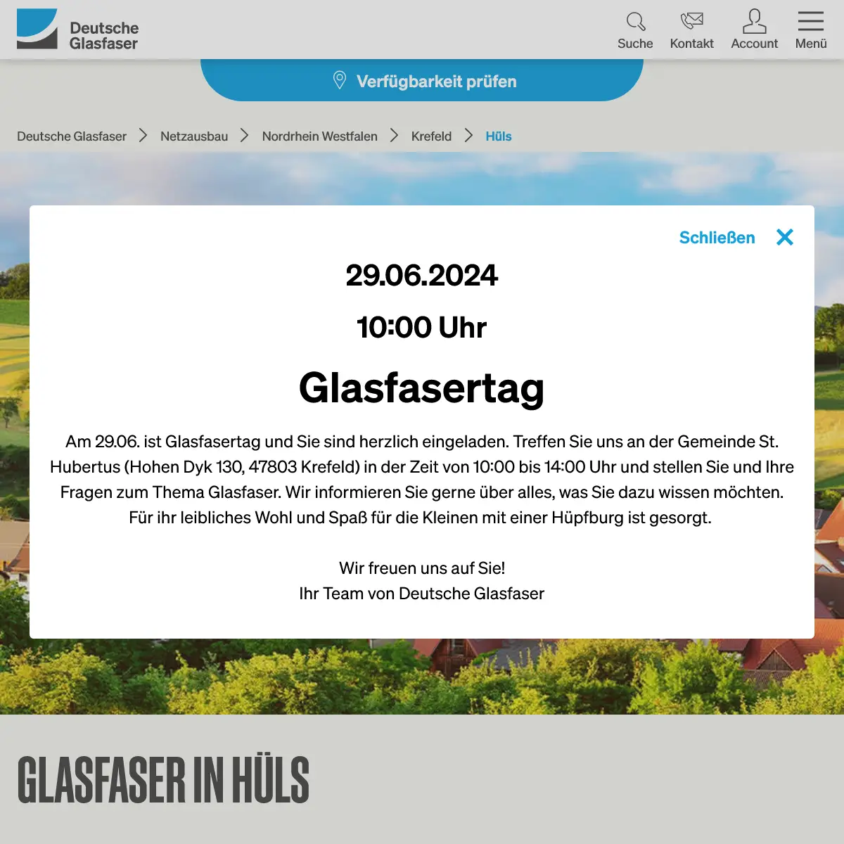 Glasfasertag Krefeld