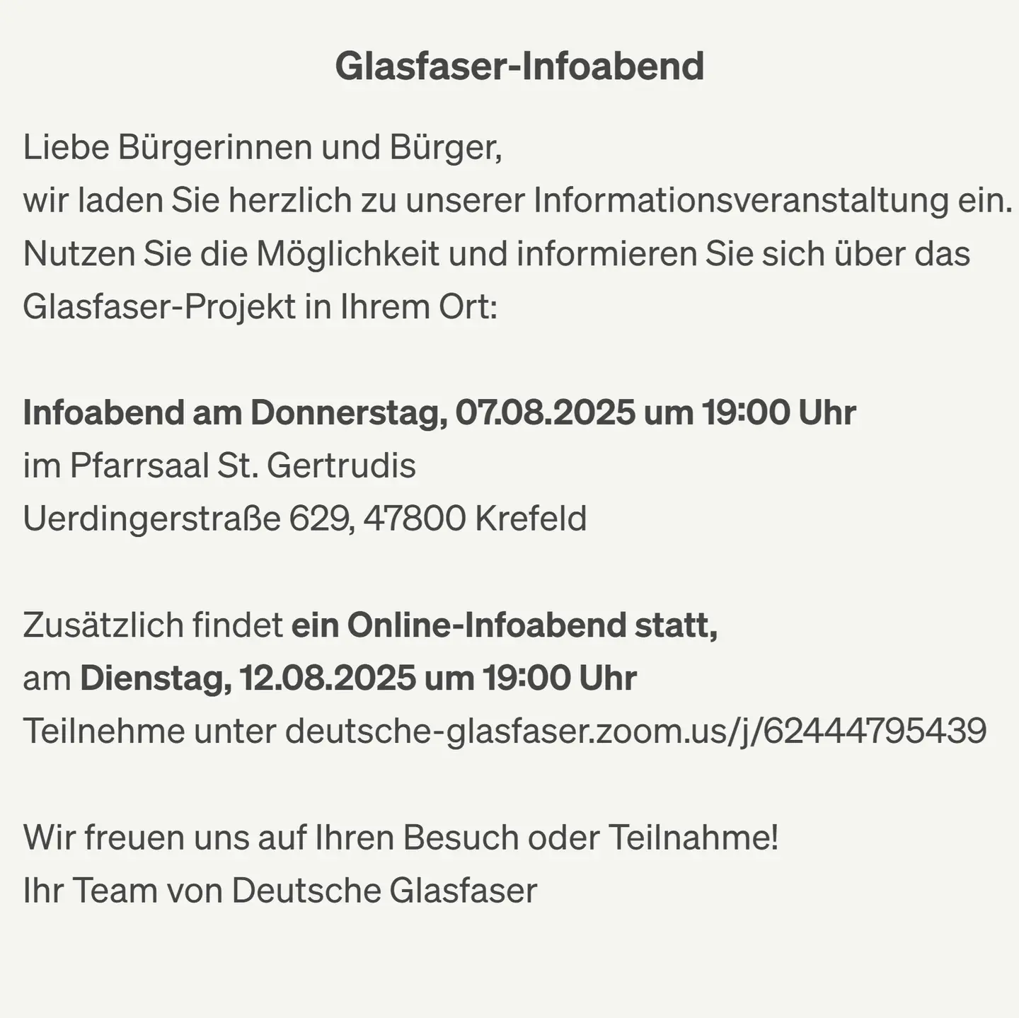 INFOABEND KREFELD BOCKUM