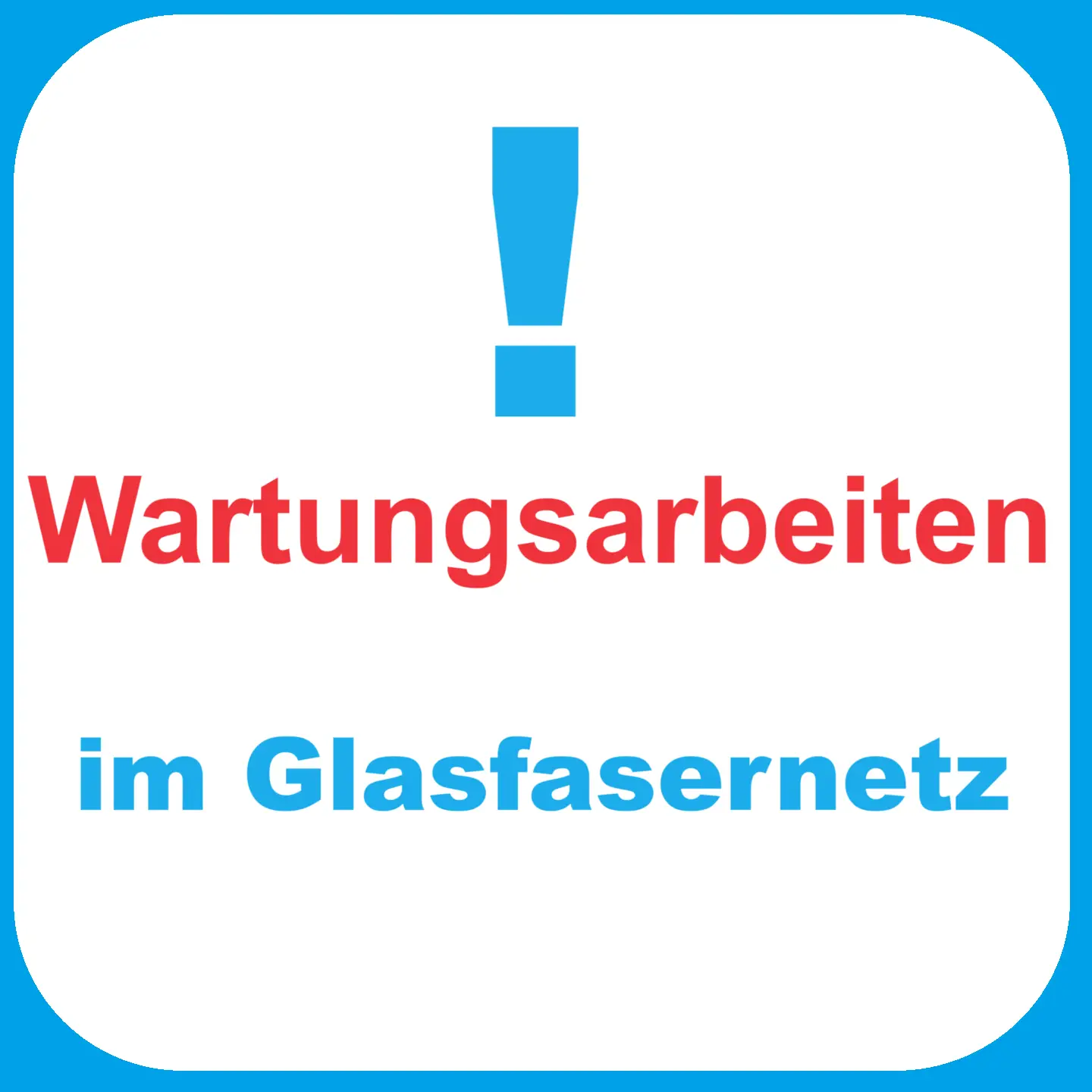17. & 18.4. Wartungsarbeiten am GlasfaserNetz